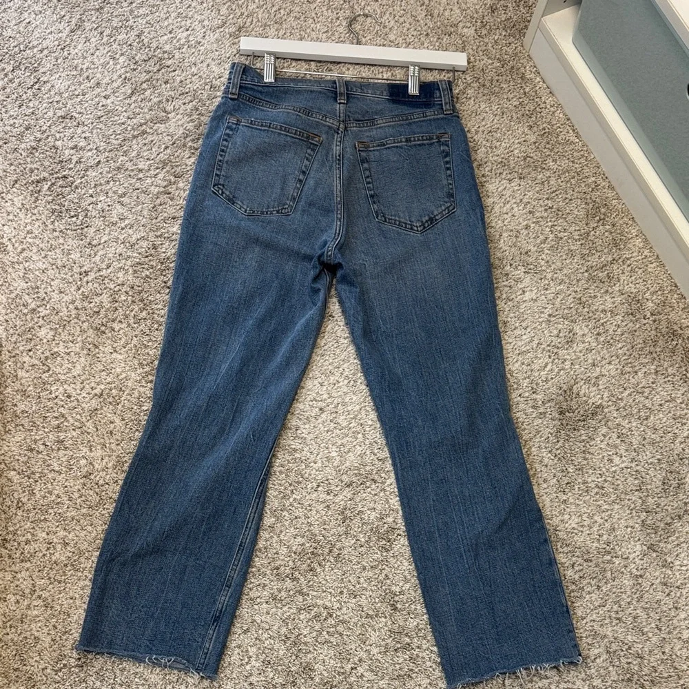 Abercrombie & Fitch Blue Distressed Straight Leg Jeans - Picture 8 of 15